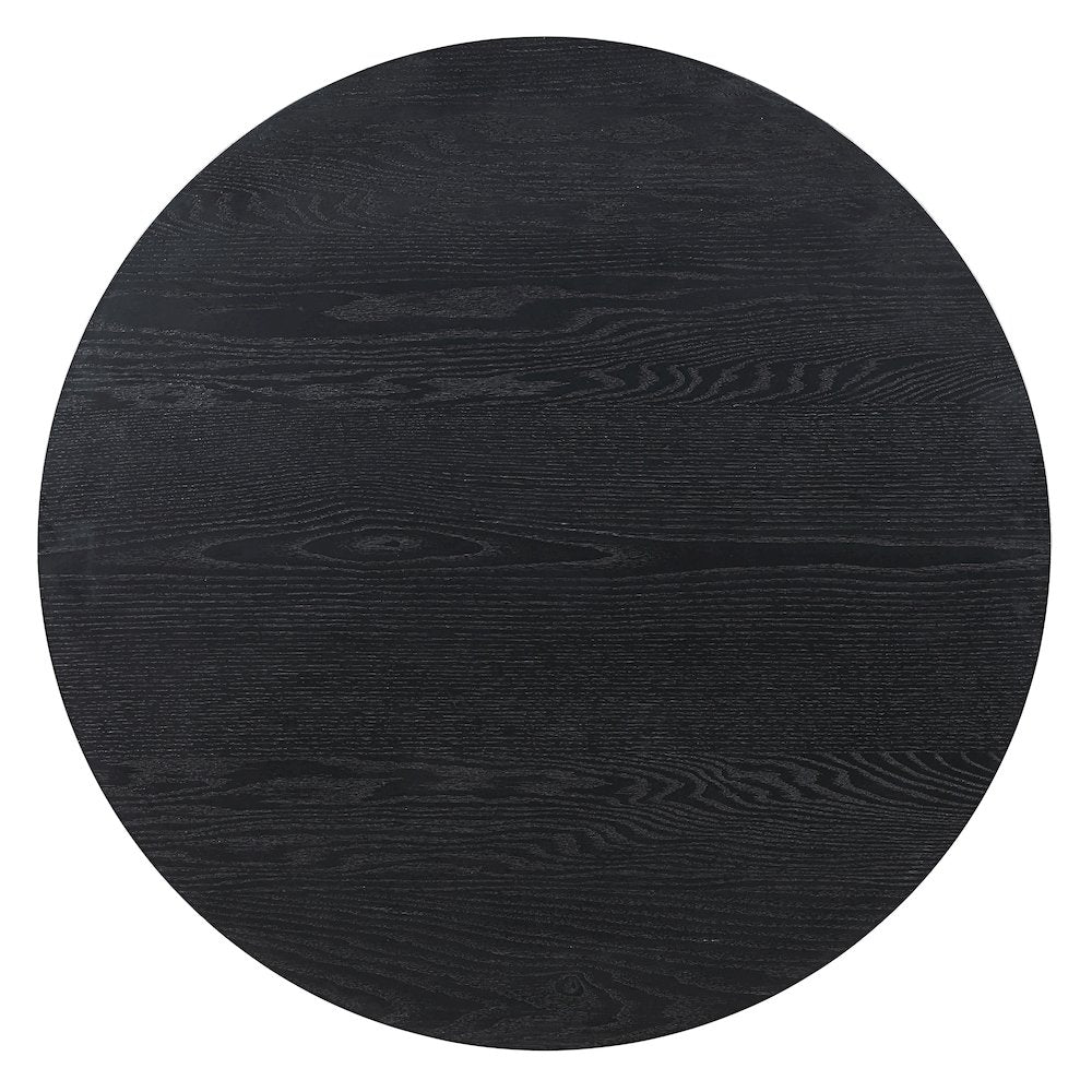 Willow 5pc 42in Round Dining Set, Black