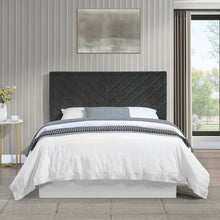 Tara Black Chevron Tufted Queen/Full Hea