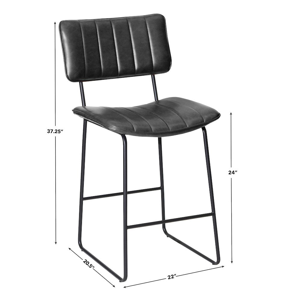 Tribeca Black Counter Stool