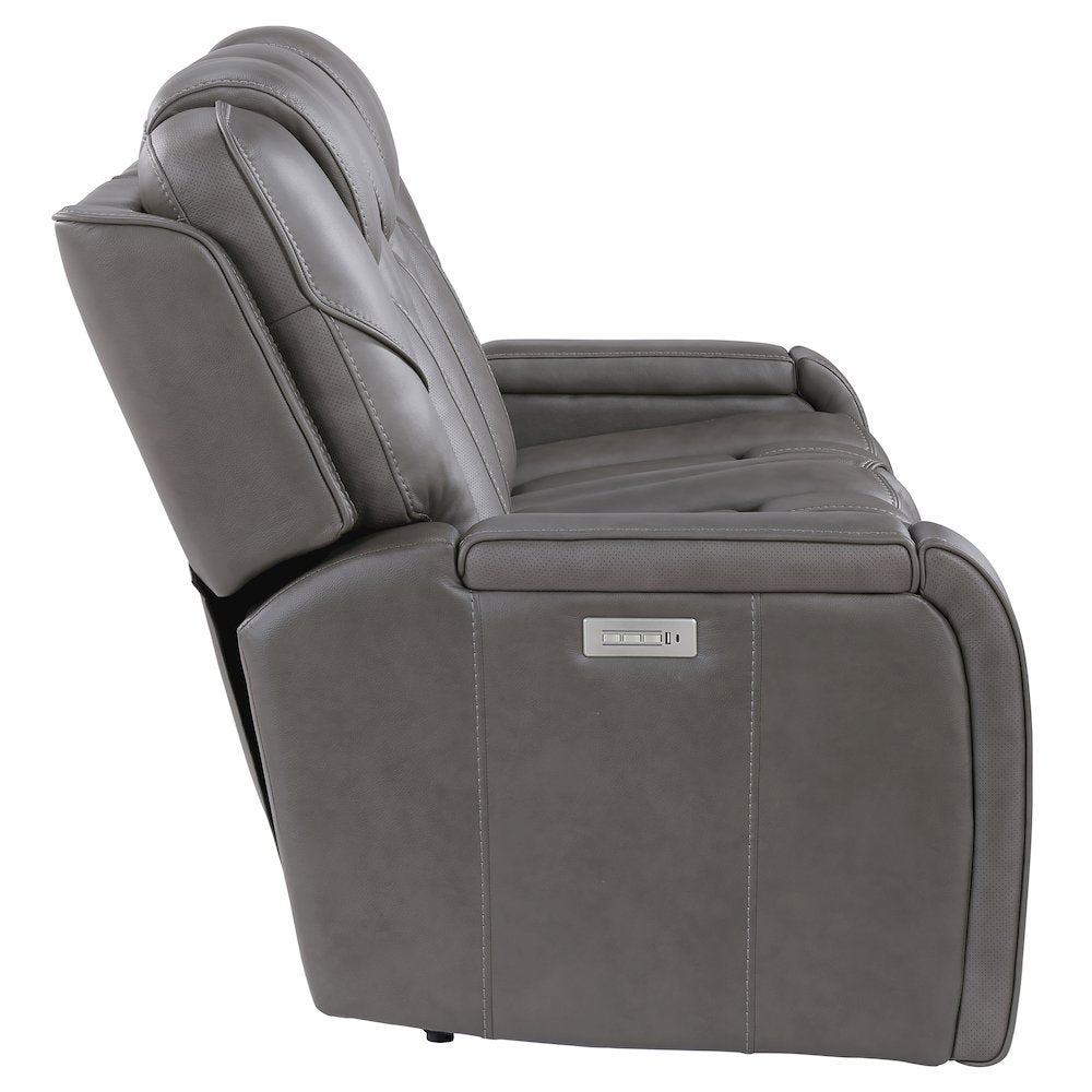 Daniel Triple Power Leather Theater Sofa
