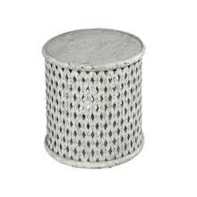 Samir Round Tribal Carved Wood