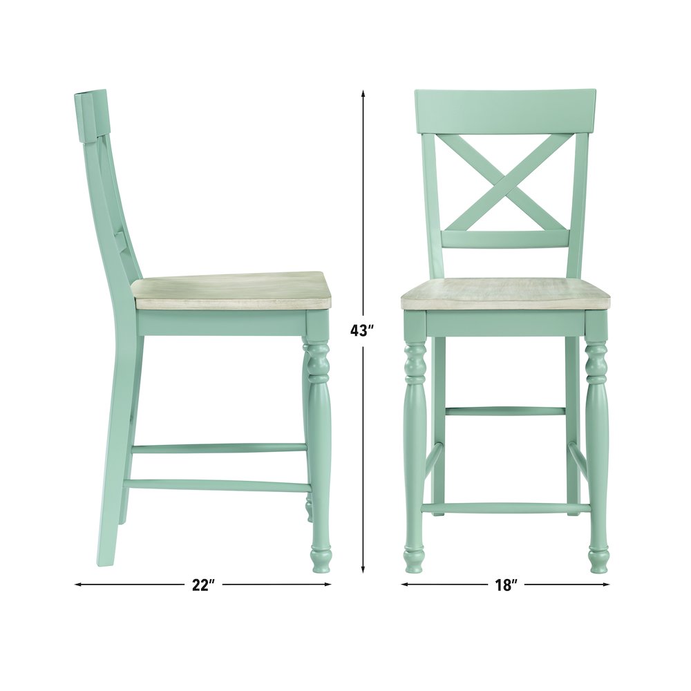 Darcy 5pc Counter Dining Set Green