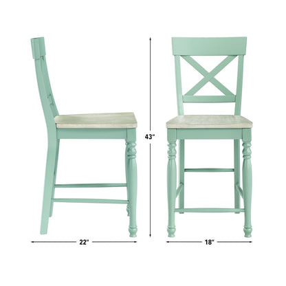 Darcy 5pc Counter Dining Set Green
