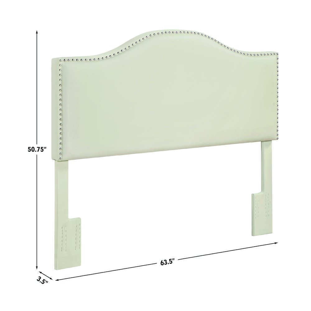 Zoe Cream PU Queen/Full Headboard