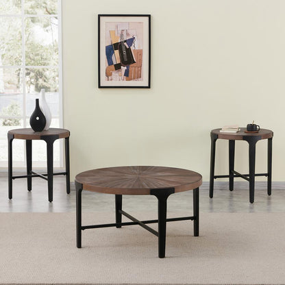 Chevron Round Cocktail Table
