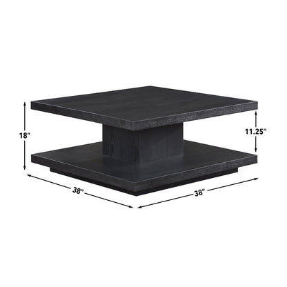 Canyon Cocktail Table with Casters, Black