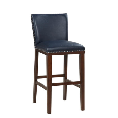 Navy KD Bar Stool - set of 2, Multi-step, hand applied dark espresso cherry finish