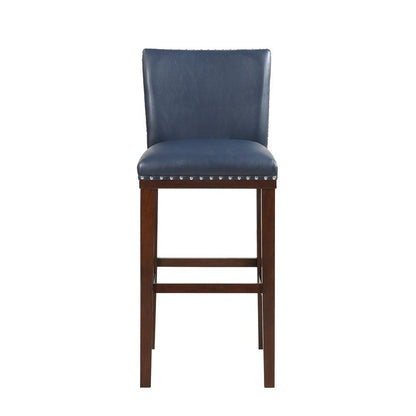 Navy KD Bar Stool - set of 2, Multi-step, hand applied dark espresso cherry finish