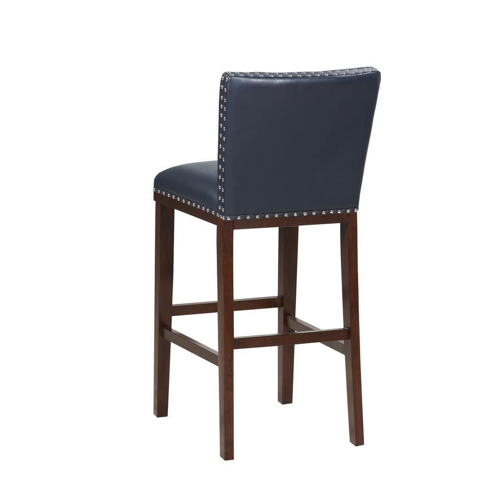 Navy KD Bar Stool - set of 2, Multi-step, hand applied dark espresso cherry finish