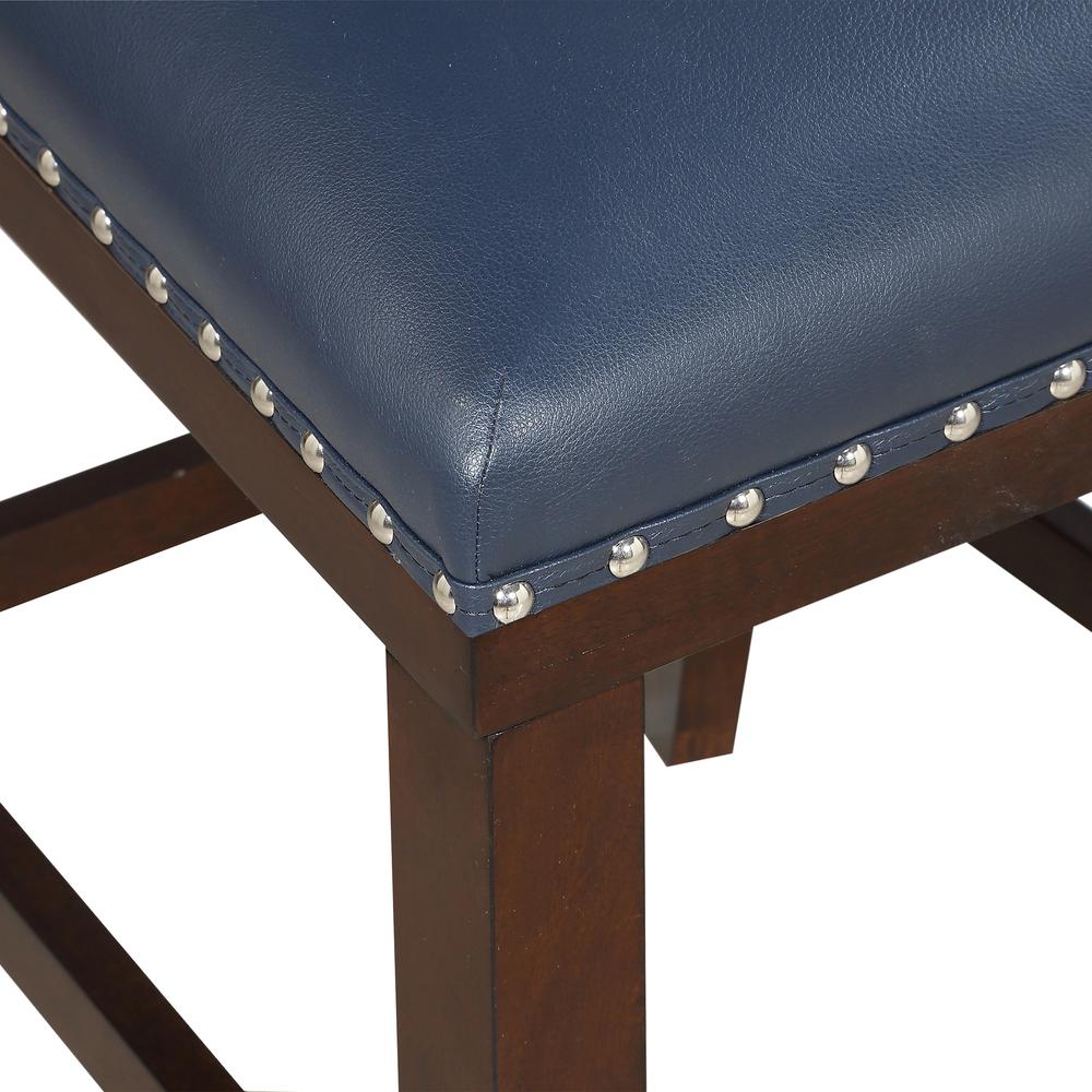 Navy KD Bar Stool - set of 2, Multi-step, hand applied dark espresso cherry finish
