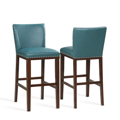 Peacock KD Bar Stool - set of 2, Multi-step, hand applied dark espresso cherry finish