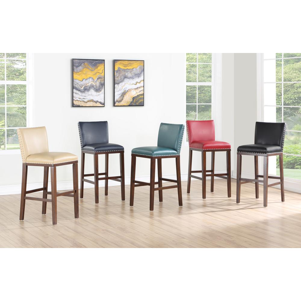 Peacock KD Bar Stool - set of 2, Multi-step, hand applied dark espresso cherry finish