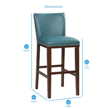 Peacock KD Bar Stool - set of 2, Multi-step, hand applied dark espresso cherry finish