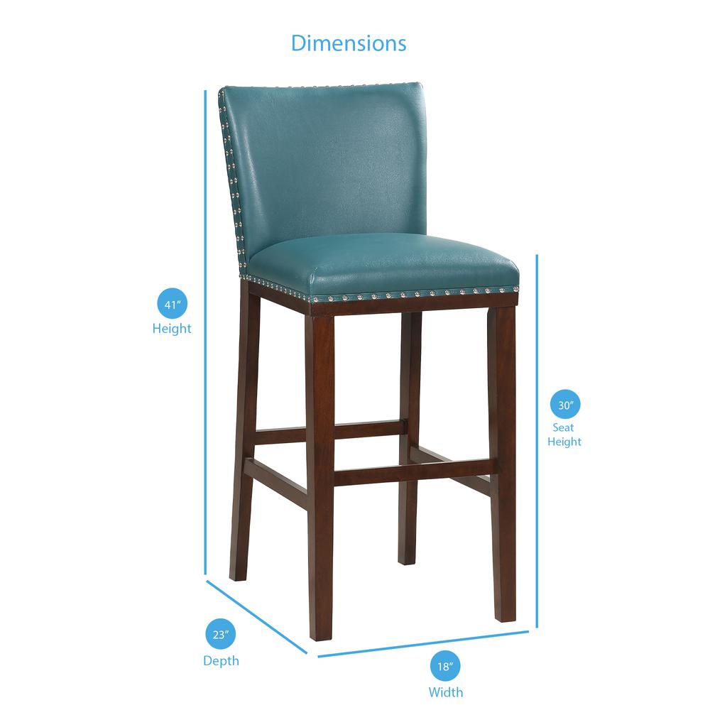 Peacock KD Bar Stool - set of 2, Multi-step, hand applied dark espresso cherry finish