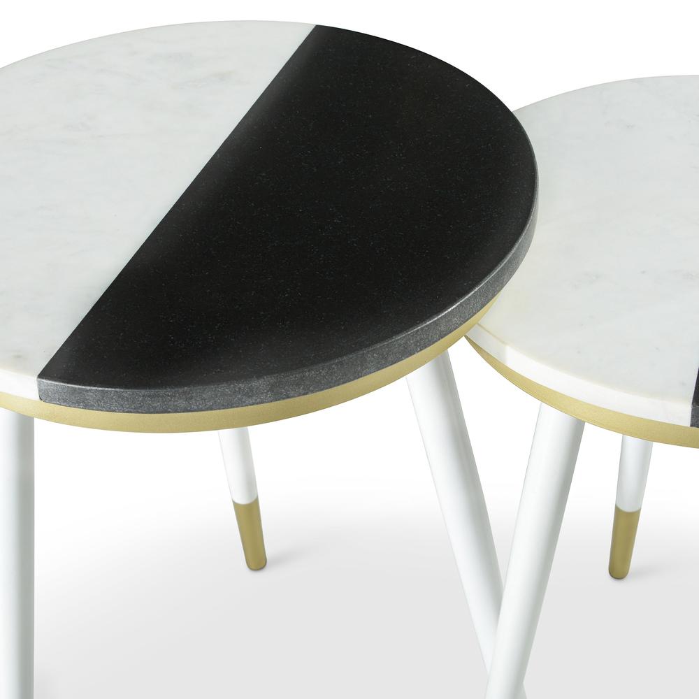 Taj 2-Pack Marble Top Side Tbls