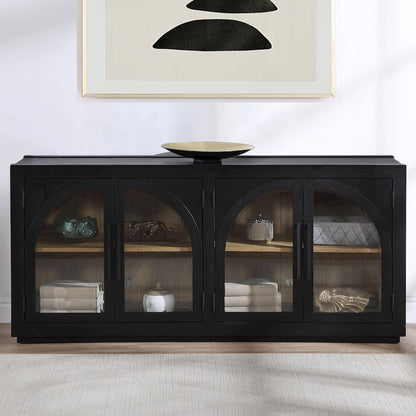 Magnolia Cathedral Doored Server, Black