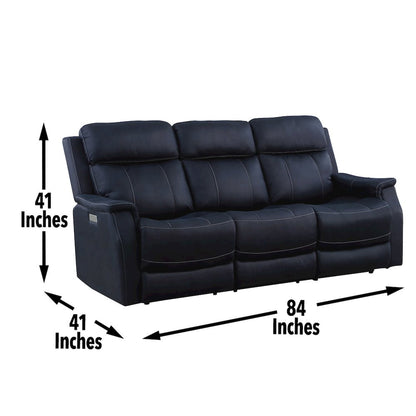 Valencia 3 Piece Dual Power Reclining Set - Ocean