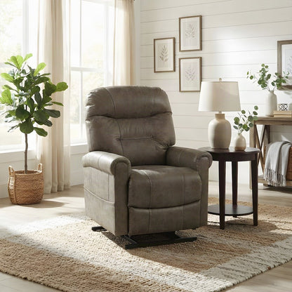 Polyester Electric Power Lift Recliner Chair with Heating for Adults, Tan/Sand