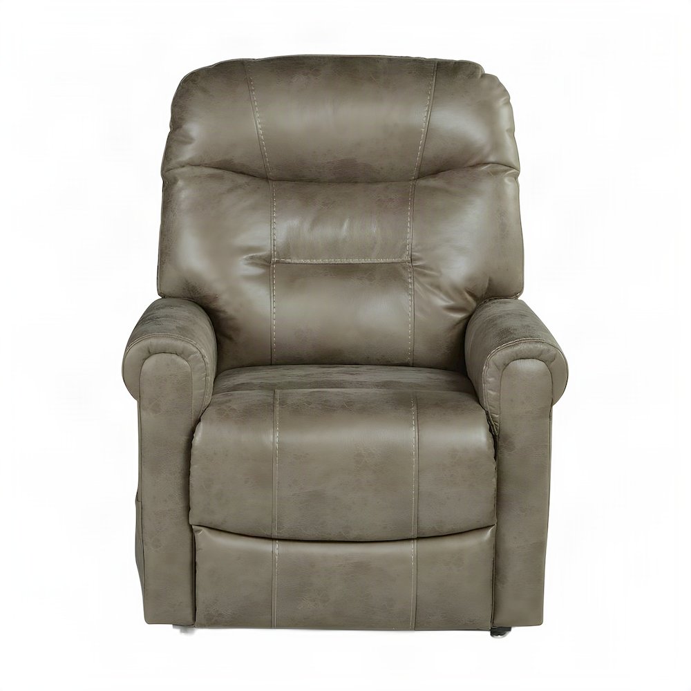Polyester Electric Power Lift Recliner Chair with Heating for Adults, Tan/Sand