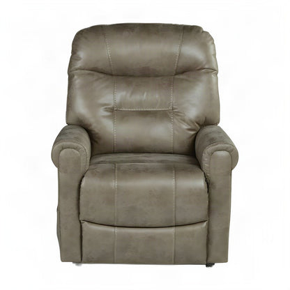 Polyester Electric Power Lift Recliner Chair with Heating for Adults, Tan/Sand