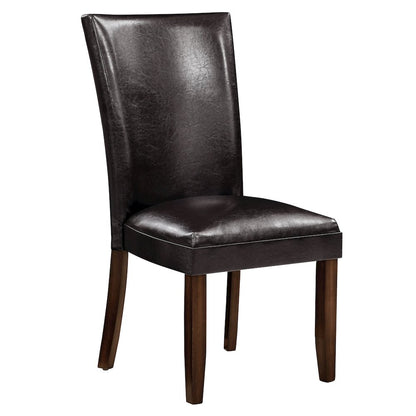 Hartford 72in Dining Set 9 PC with Brown Chairs