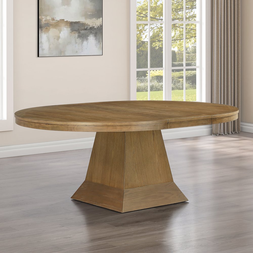 Vaughn 60-96″ Driftwood Table with 2-18″ Leaves
