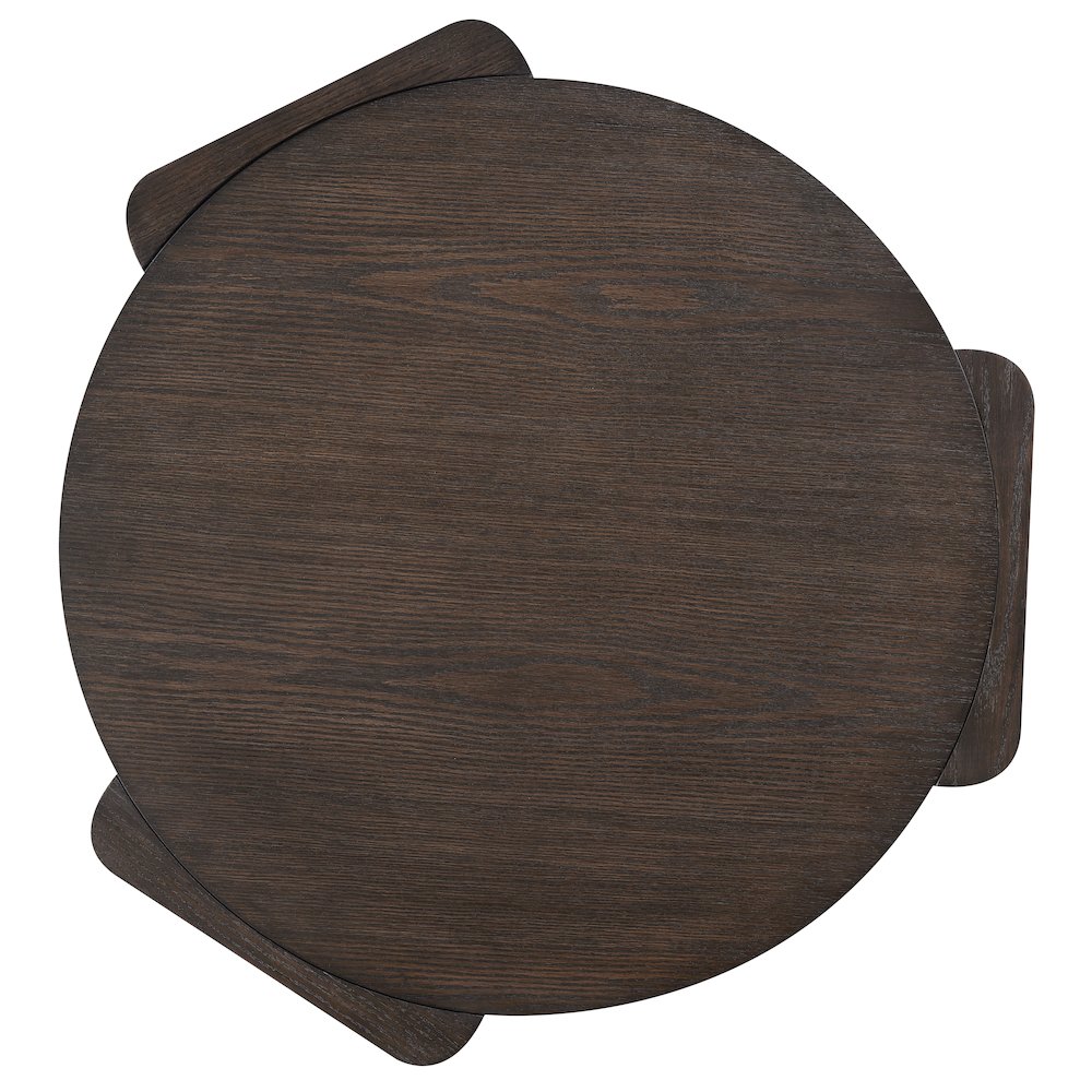 Salina Espresso Round Occasional Set wit