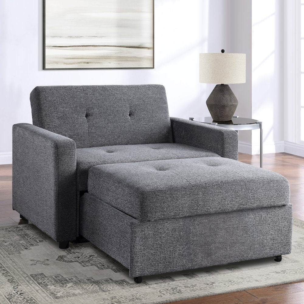 Noah Gray Chair w/ Twin Sleeper