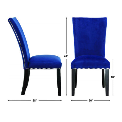 Camila 5PC Rectangle Dining Set Blue Chair