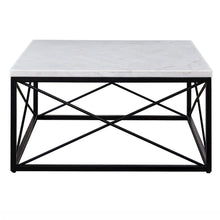 Skyler White Marble Top Square
