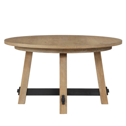 Aubrey 54" Round Dining Table, Brown