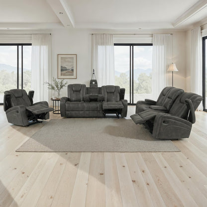 Marlow Charcoal 3PC Manual Reclining Set