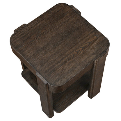 Salina Espresso Square End Table