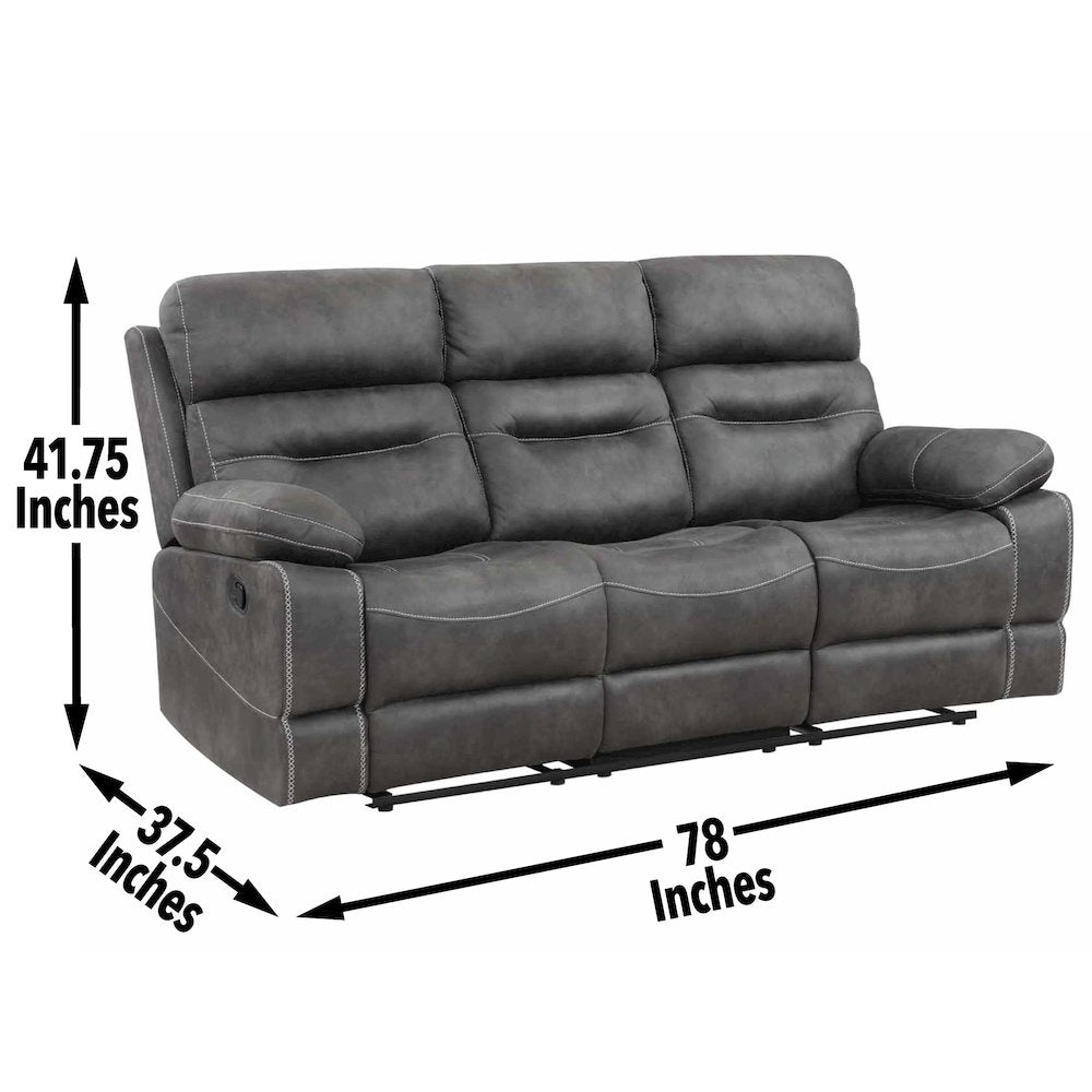 Rudger Gray 3pc Upholstered Set