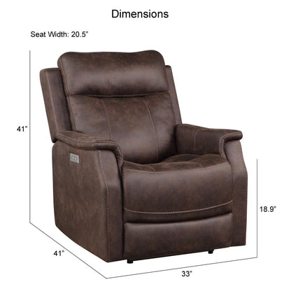 Valencia Dual Power Recliner - Walnut