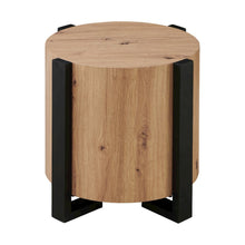 Darcie Faux-Wood Round End Table