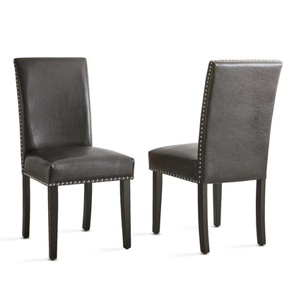 Verano Vegan Leather Side Chair, Black