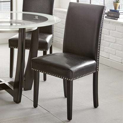 Verano Vegan Leather Side Chair, Black