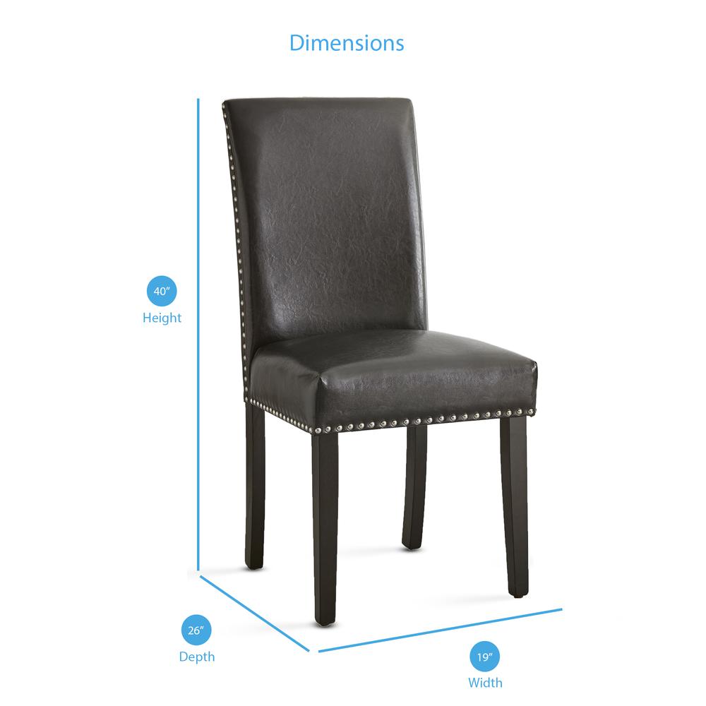 Verano Vegan Leather Side Chair, Black