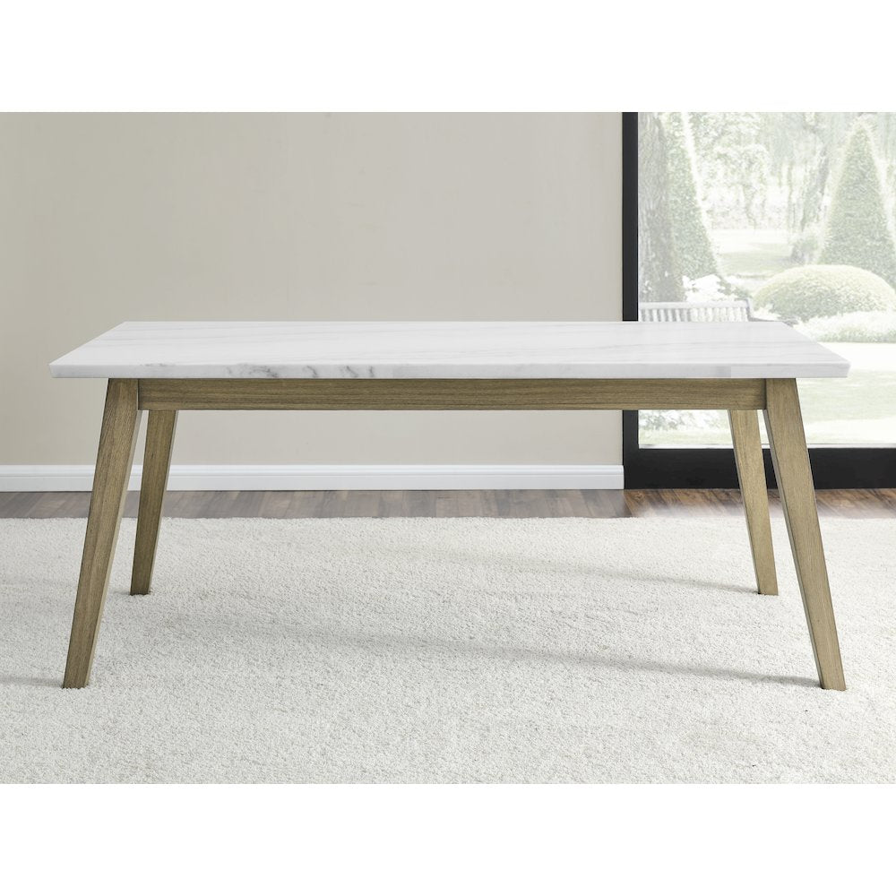 Vida White Marble Top Dining Table