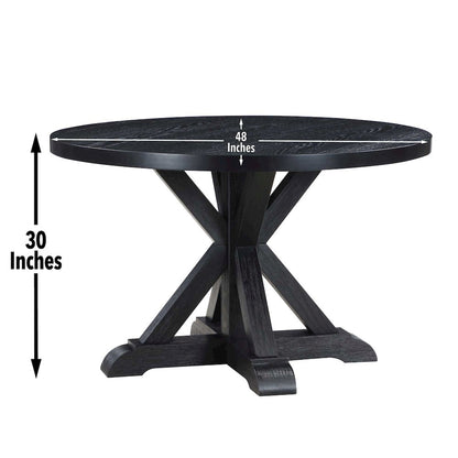 Molly Black 48" Table with 4 Magnolia Chairs