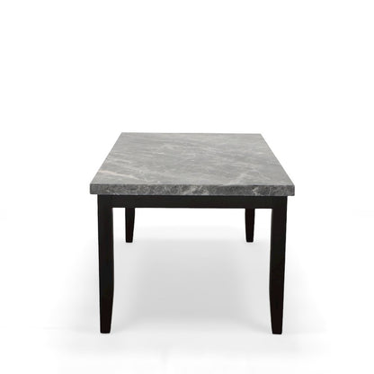 Napoli 64-inch Gray Marble Dining Table