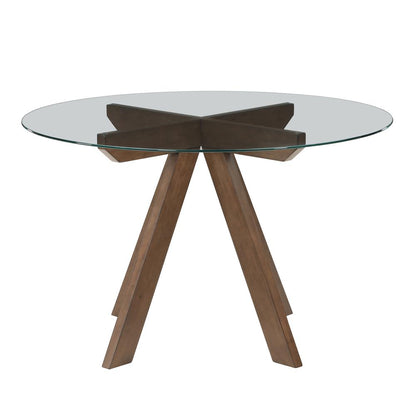 Wade 48-inch Round Glass Top Dining Table