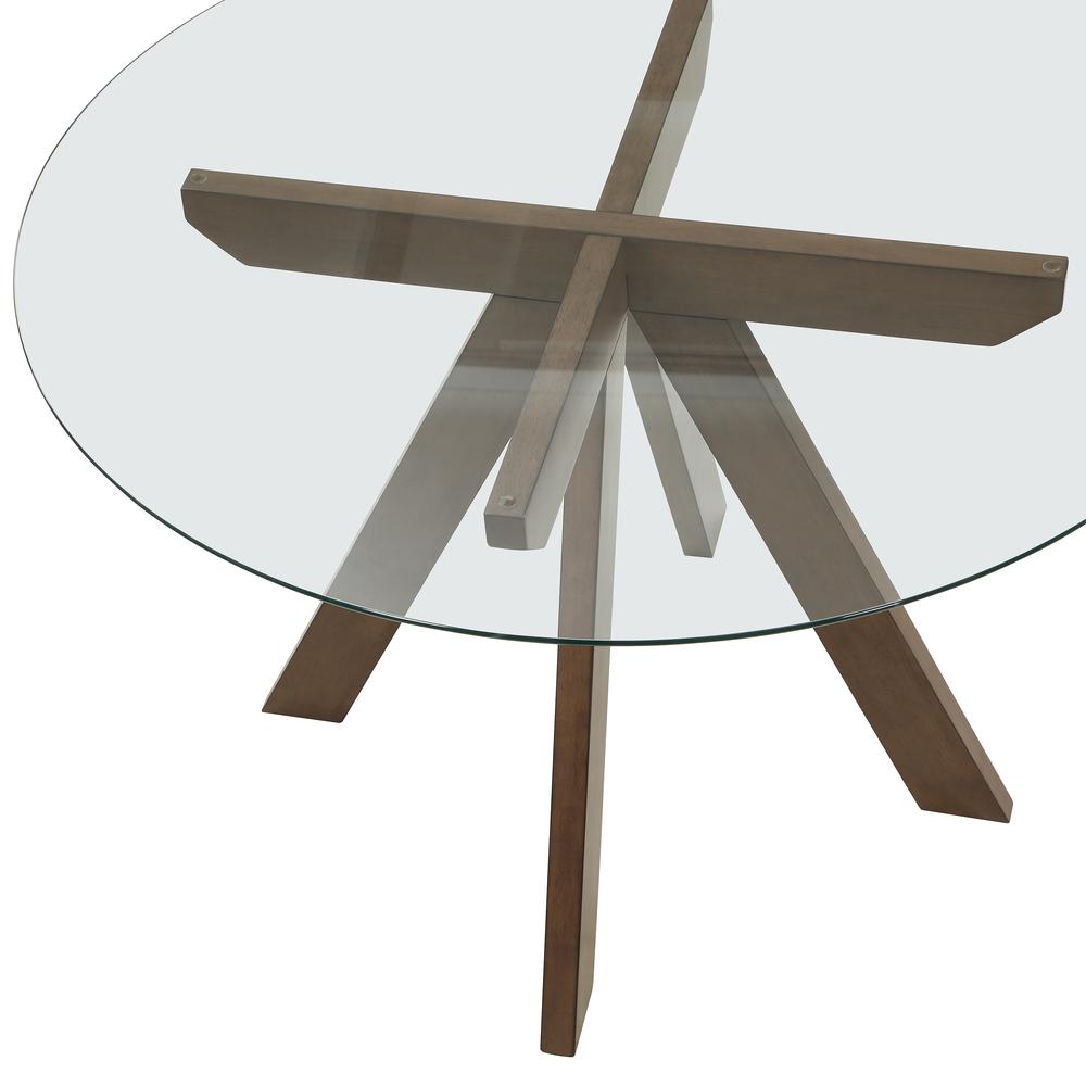 Wade 48-inch Round Glass Top Dining Table