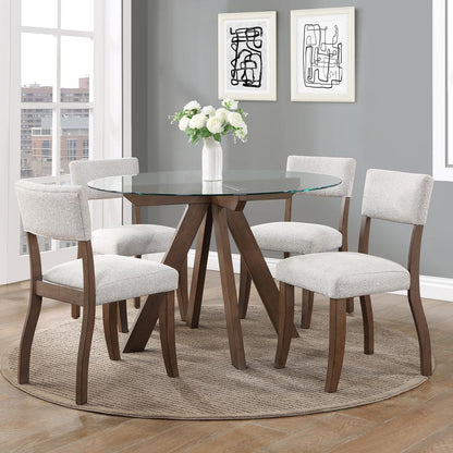 Wade 48-inch Round Glass Top Dining Table