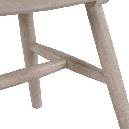 Solid Rubberwood Dining Chair with Curved Back for Dining Room, Tan