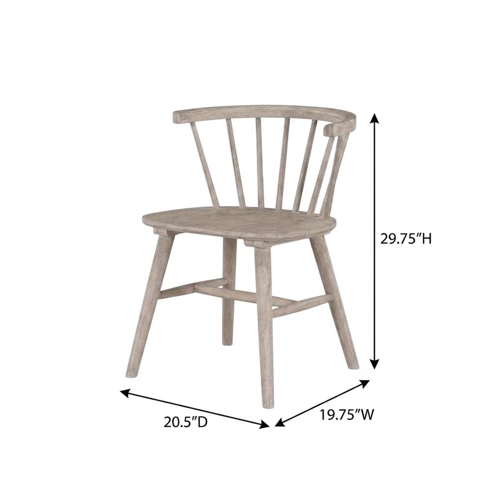 Solid Rubberwood Dining Chair with Curved Back for Dining Room, Tan