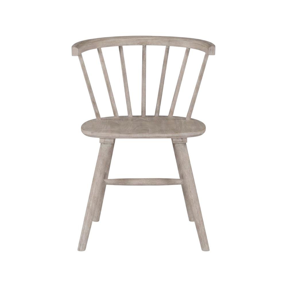 Solid Rubberwood Dining Chair with Curved Back for Dining Room, Tan