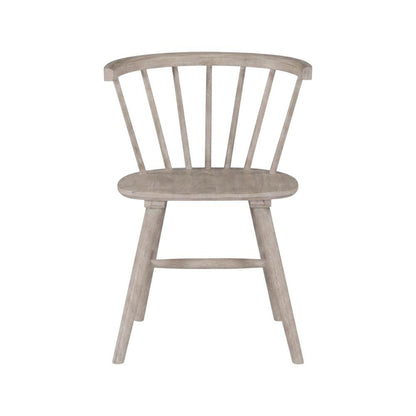 Solid Rubberwood Dining Chair with Curved Back for Dining Room, Tan