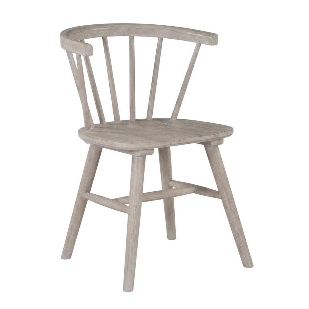Solid Rubberwood Dining Chair with Curved Back for Dining Room, Tan
